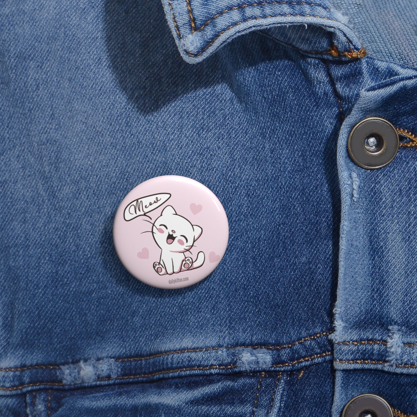 Meow Kittee Pin Button