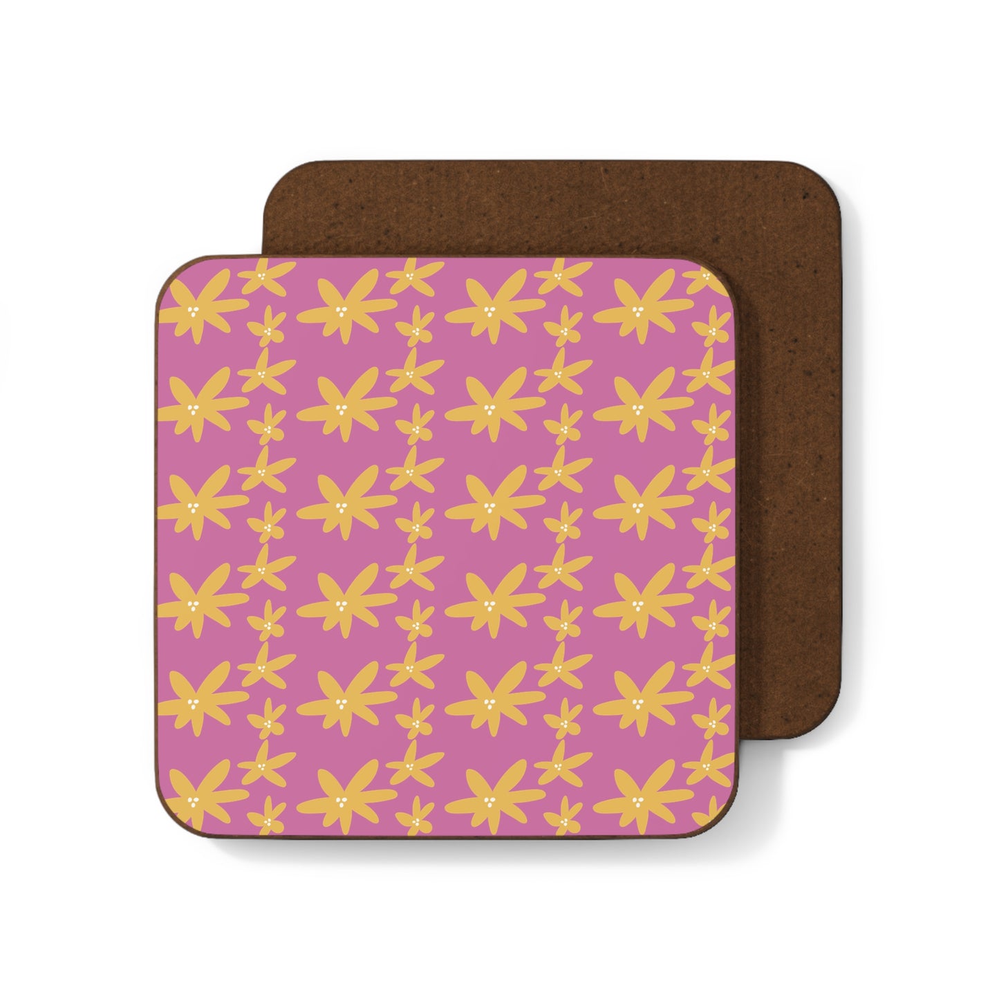 Spring Floral Hardboard Back Coaster