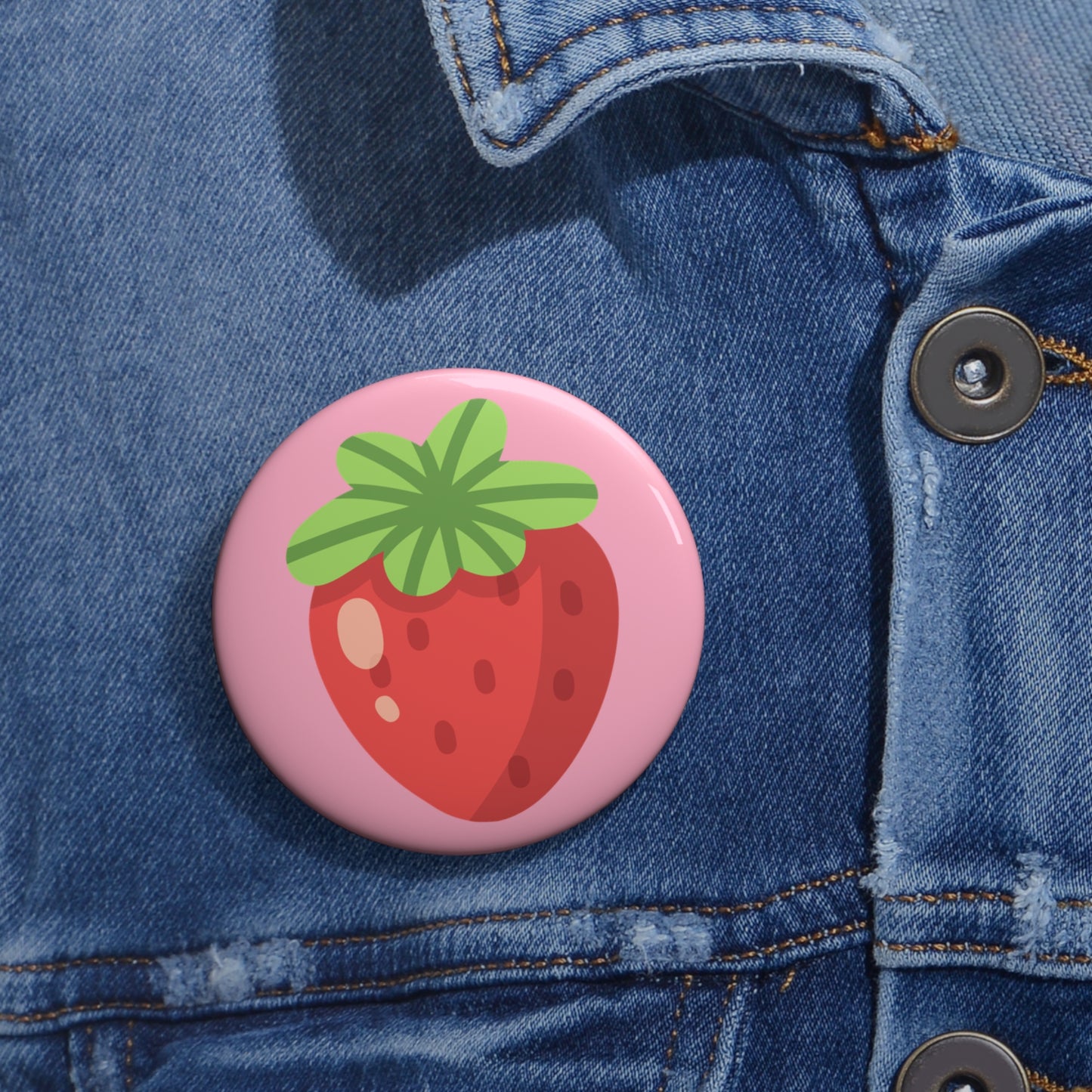 Strawberry Delight Pin Button