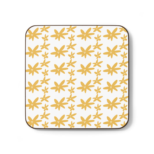 Bright Autumn Floral Hardboard Back Coaster