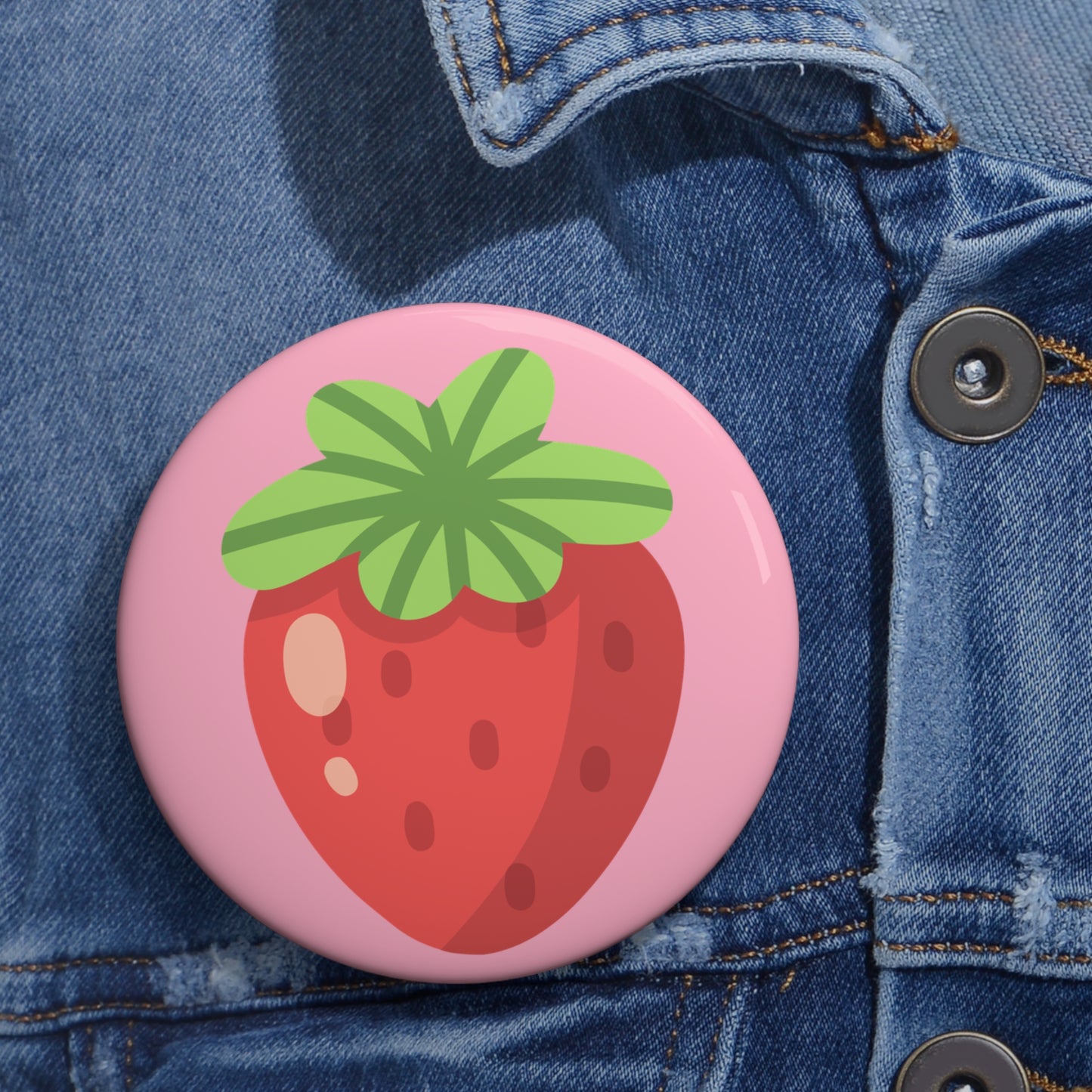 Strawberry Delight Pin Button