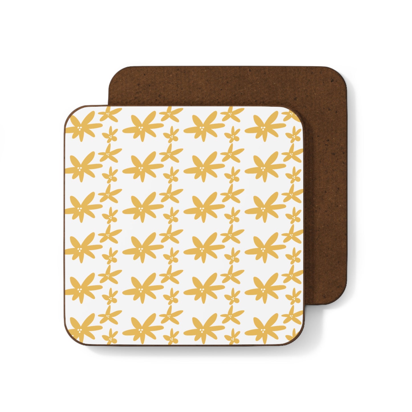 Bright Autumn Floral Hardboard Back Coaster