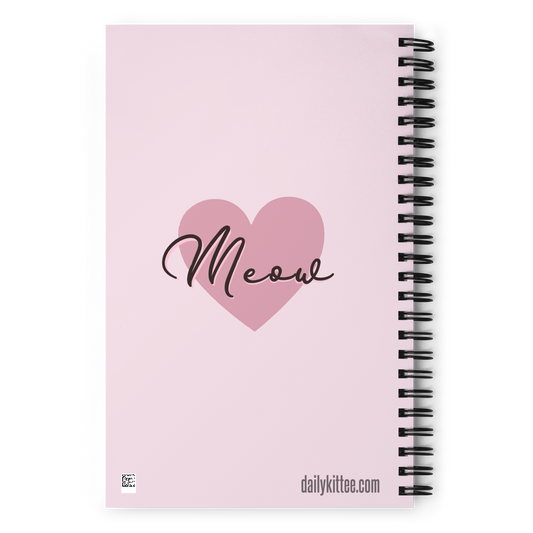 Meow Kittee Dotted Spiral Notebook