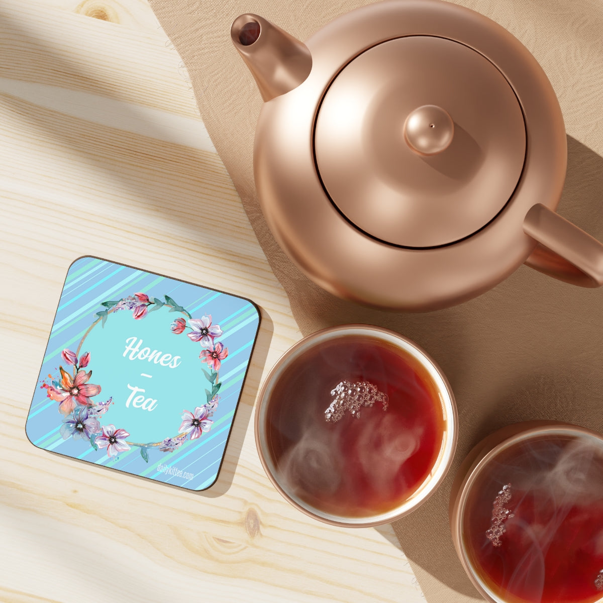 Hones-Tea Hardboard Back Coaster