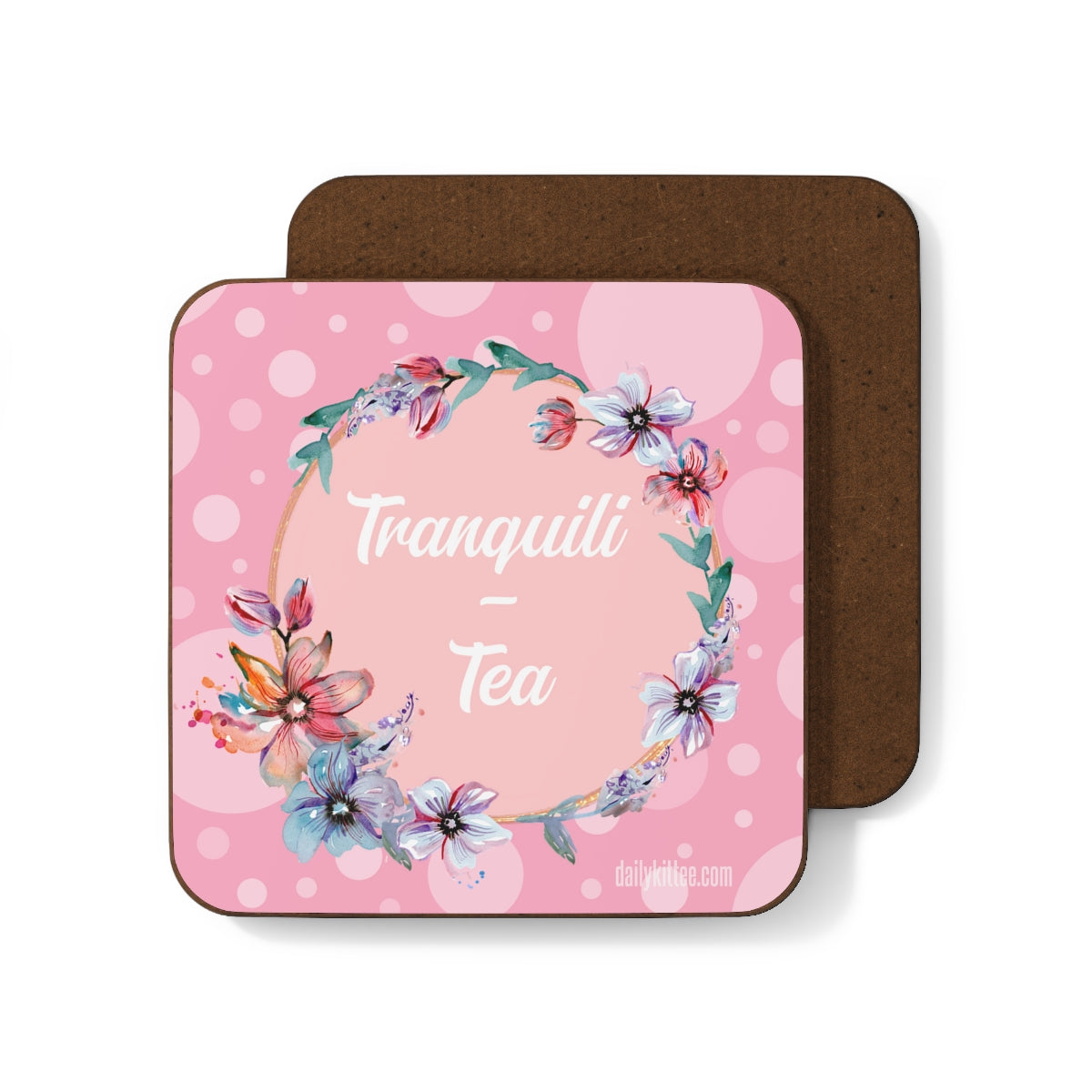 Tranquili-Tea Hardboard Back Coaster