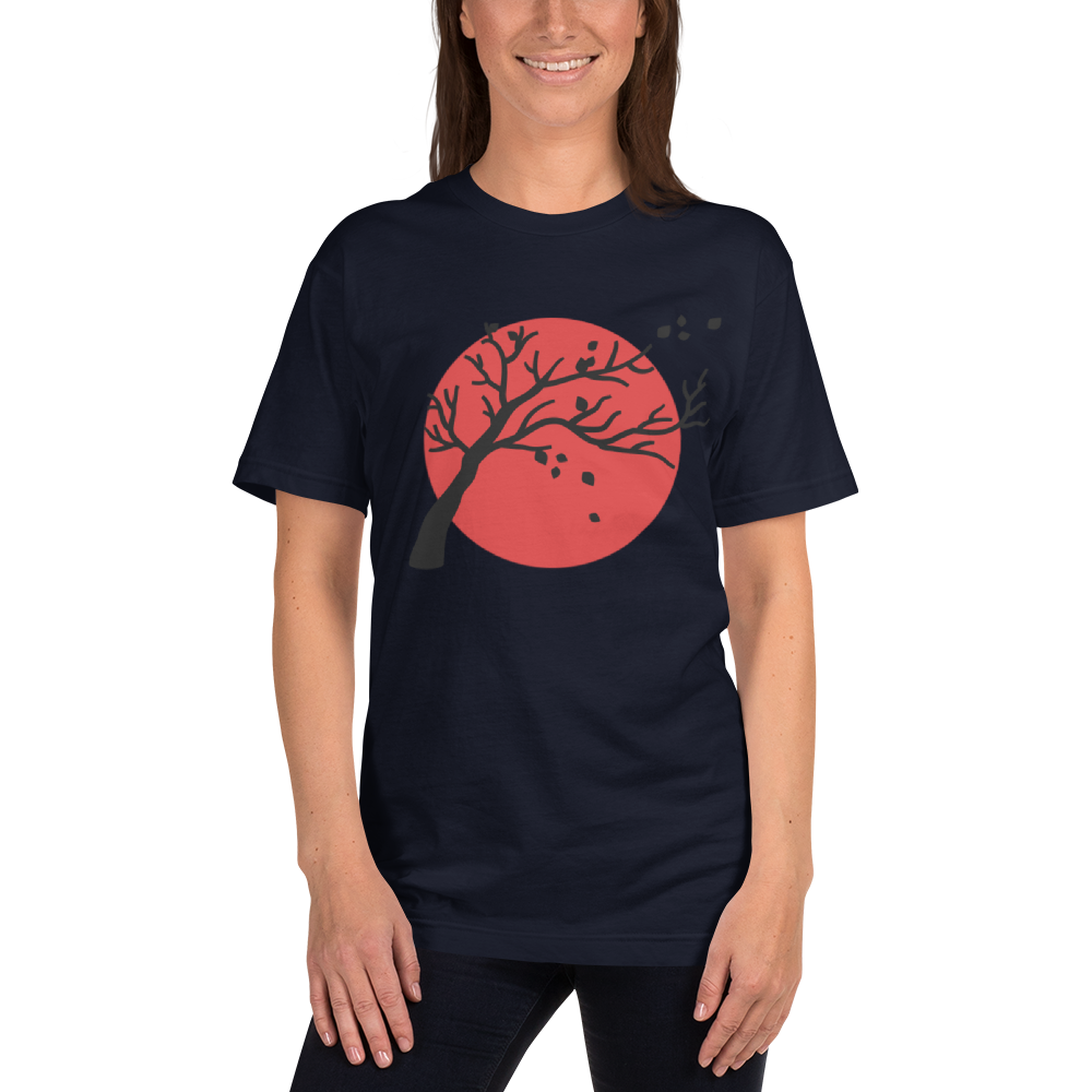 Red Circle Flowing Tree-Shirt