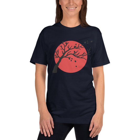 Red Circle Flowing Tree-Shirt