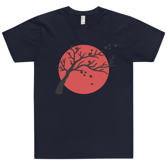 Red Circle Flowing Tree-Shirt